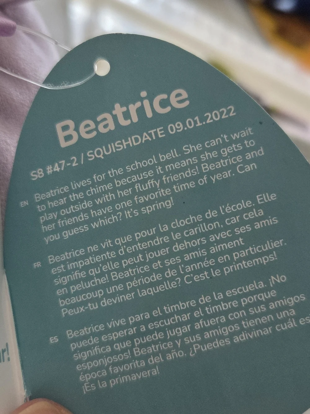Squishmallows authentic beatrice
